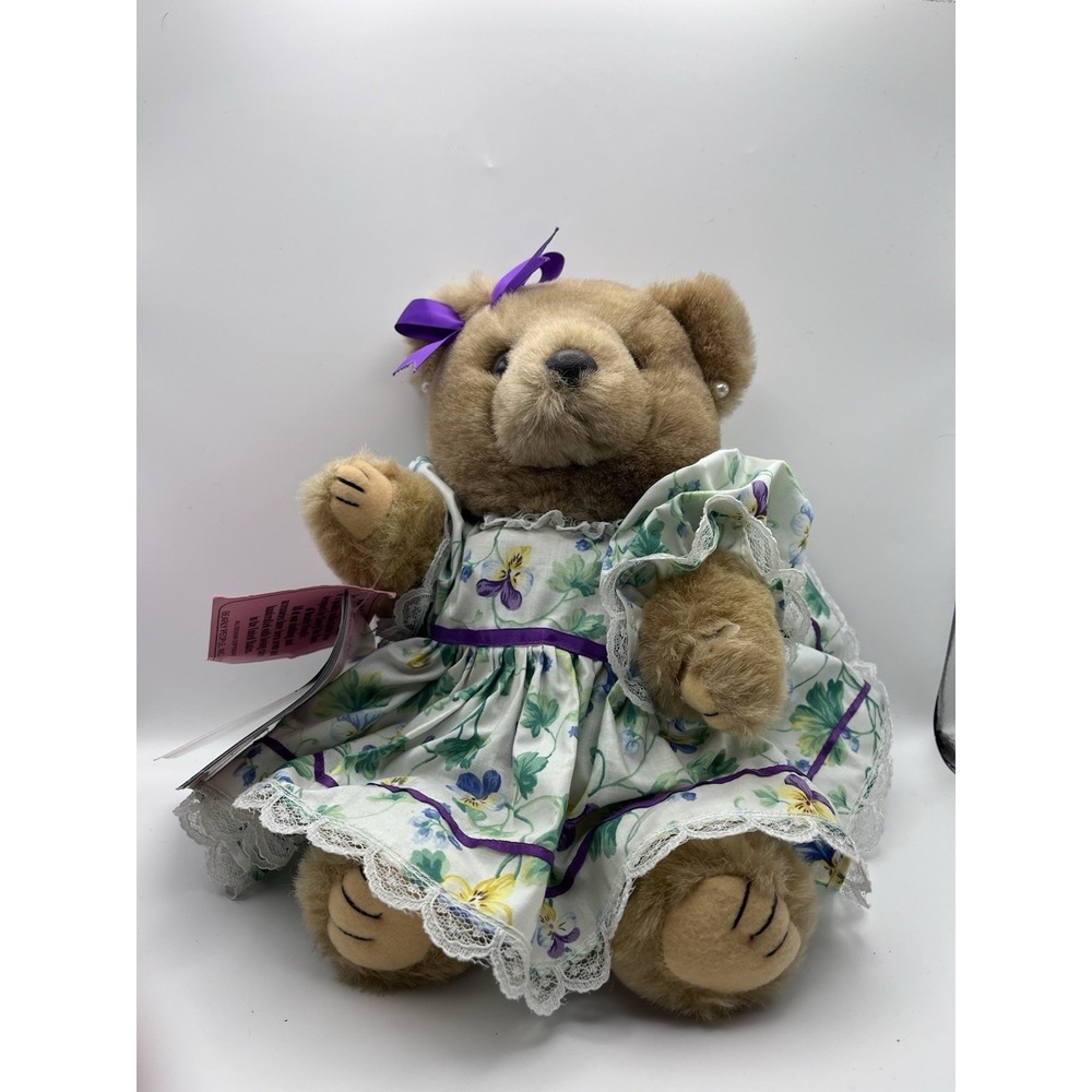 Vintage 1993 Bearly People Teddy Bear "Little Posie" - Cheryl De Rose - NWT